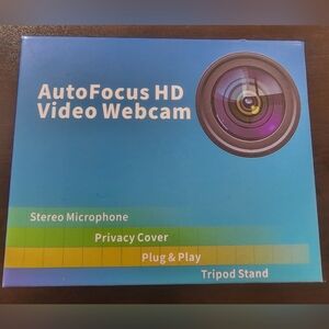 AutoFocus HD Video Webcam with Privacy Cover. RoHS. Wired.